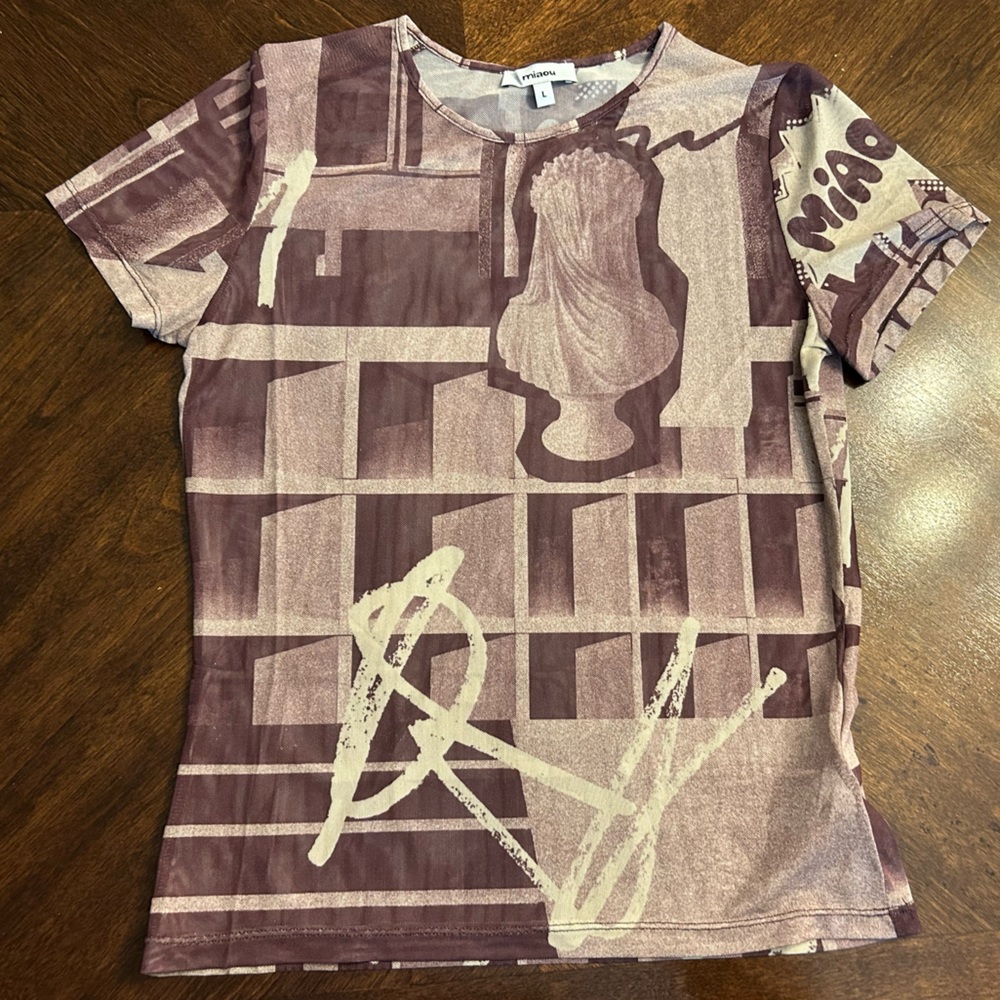 Miaou Top, size large - mini tee - excellent shape